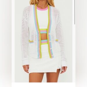 Beach Riot Gene open stitch cotton cardigan NWOT! Size M.